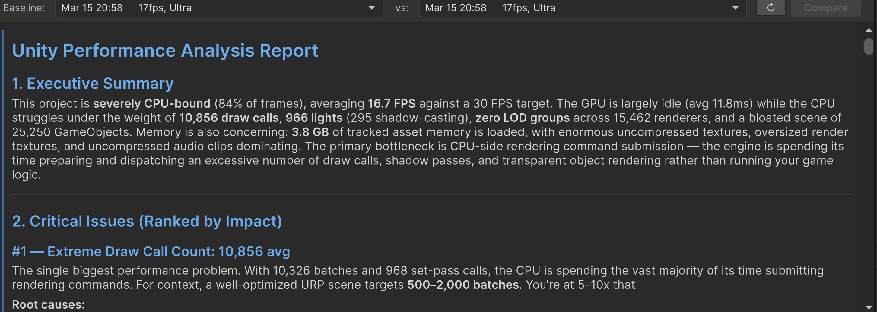 Frame Analyzer in action — capture to report in real time